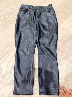 Abercrombie & Fitch Black Vegan Leather Pants